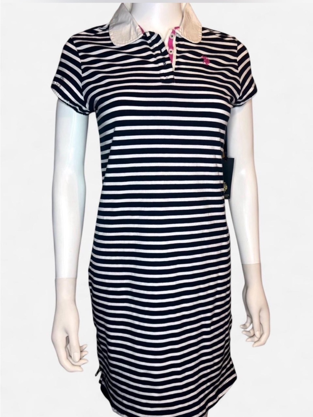 U.S. Polo Assn. Navy and White Striped Polo dress